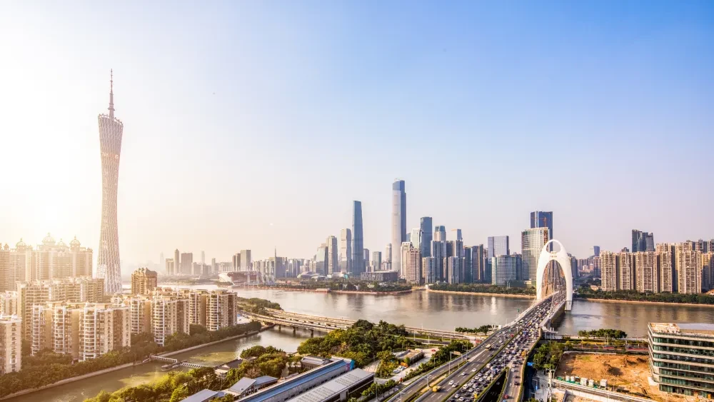 Guanzhou China stad overview
